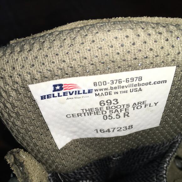 Belleville 693 Waterproof Military Assault Flight Boot Mens 5.5 R Sage AF Green - Picture 6 of 11